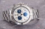 Knockoff Breitling COLT Stainless Steel White Chronograph Watch